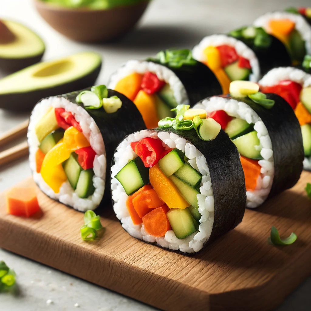 veggie sushi rolls