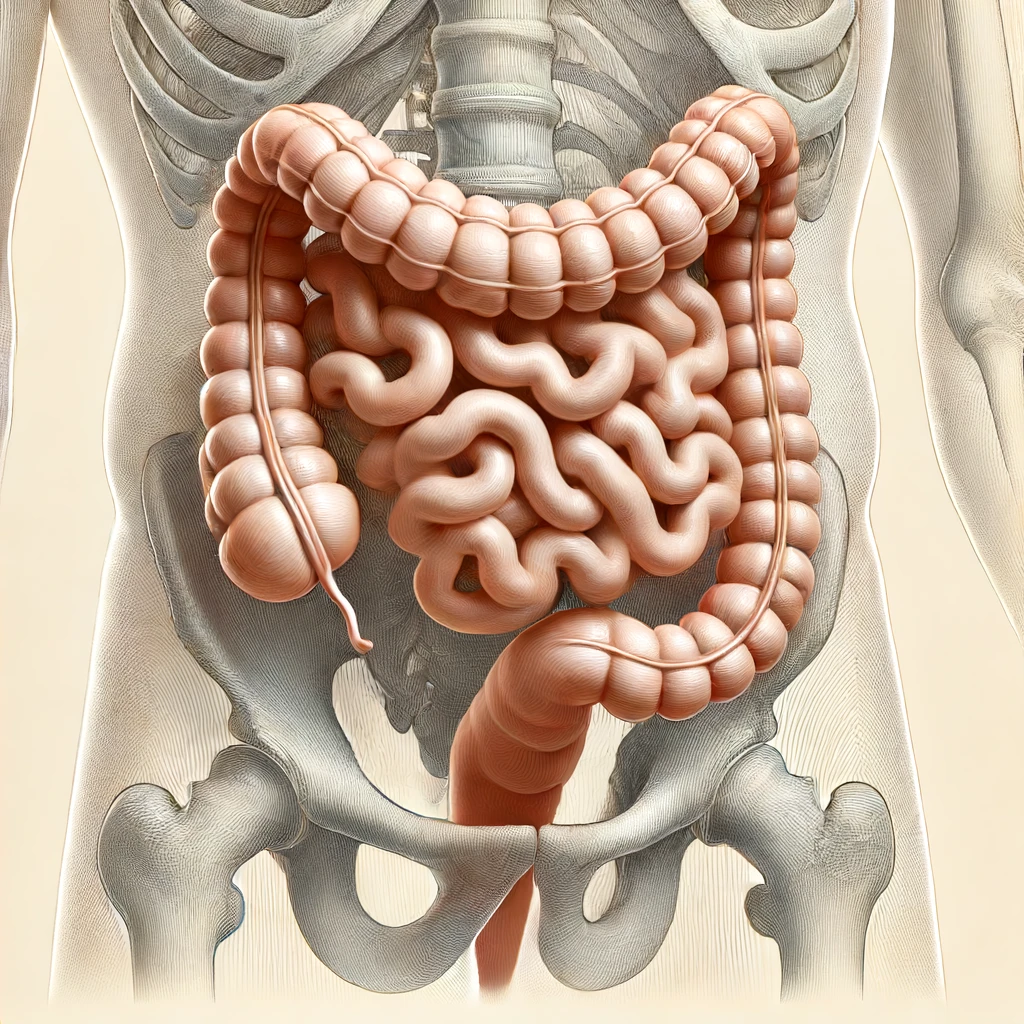 small intestines(most important organ in the digestive process)