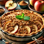 healthy apple crumble pie