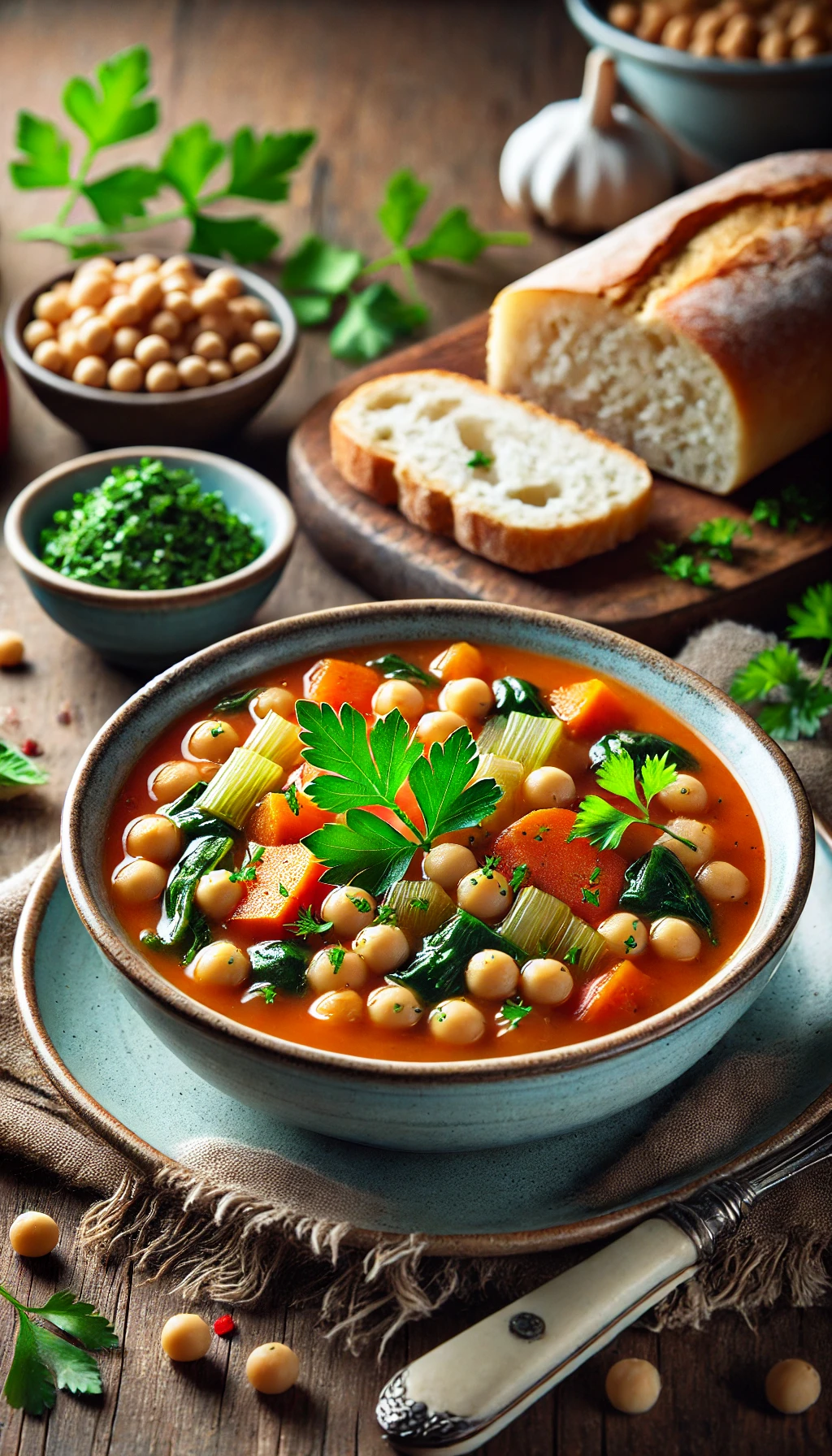 vegan garbanzo bean soup