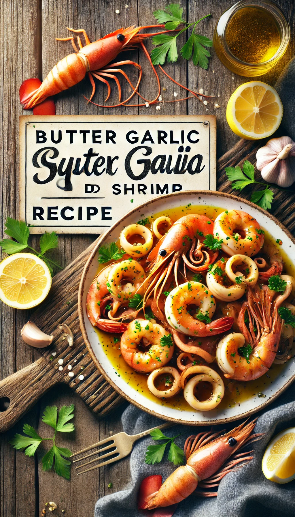 butter garlic squid and shrimp