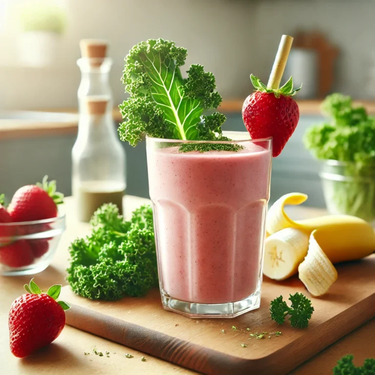 strawberry kale banana smoothie