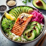 keto salmon bowl