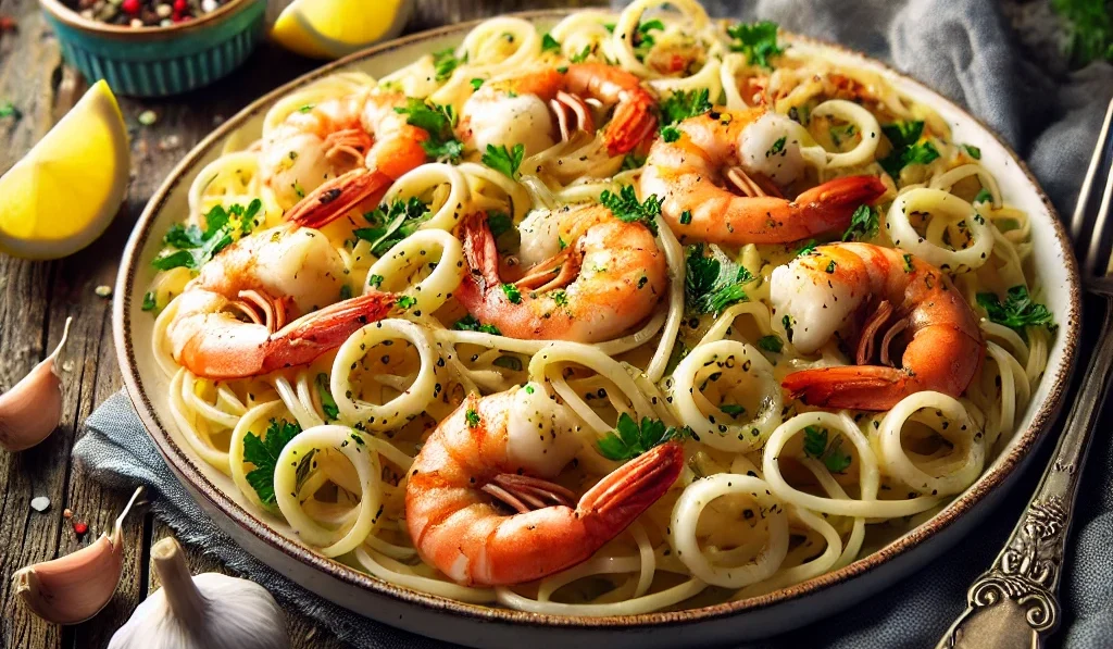 shrimp and calamari pasta