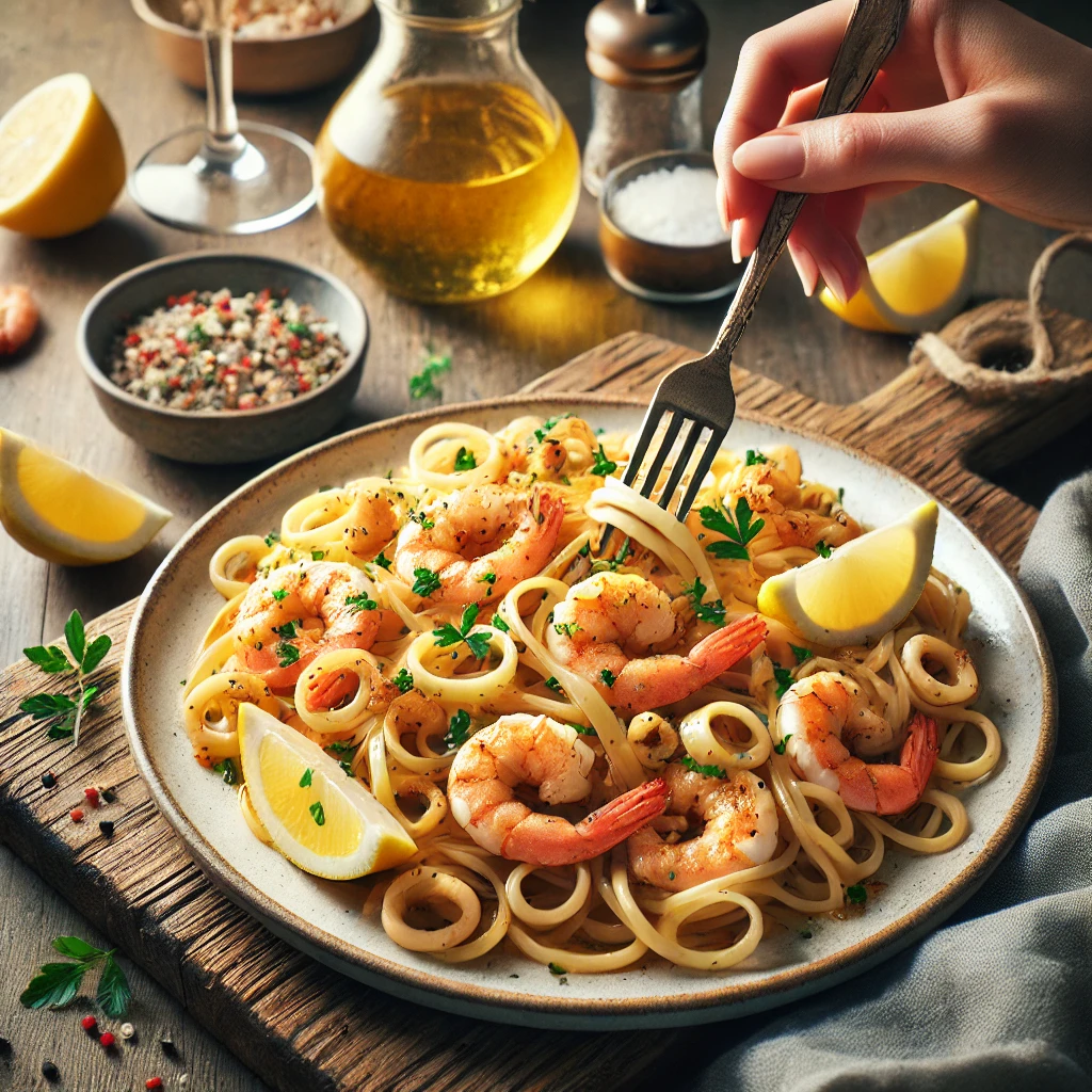 shrimp and calamari pasta